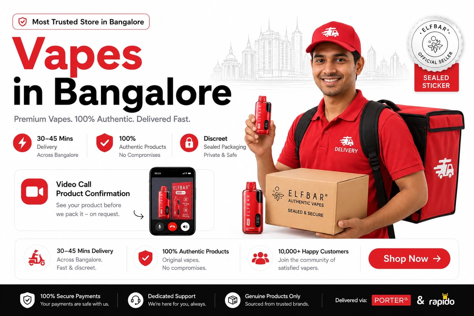 Vapes in Mumbai — 45-60 min delivery, 100% authentic Elfbar products, fast and discreet